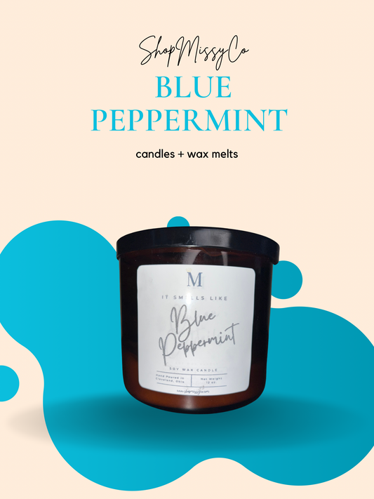 Blue Peppermint Candle